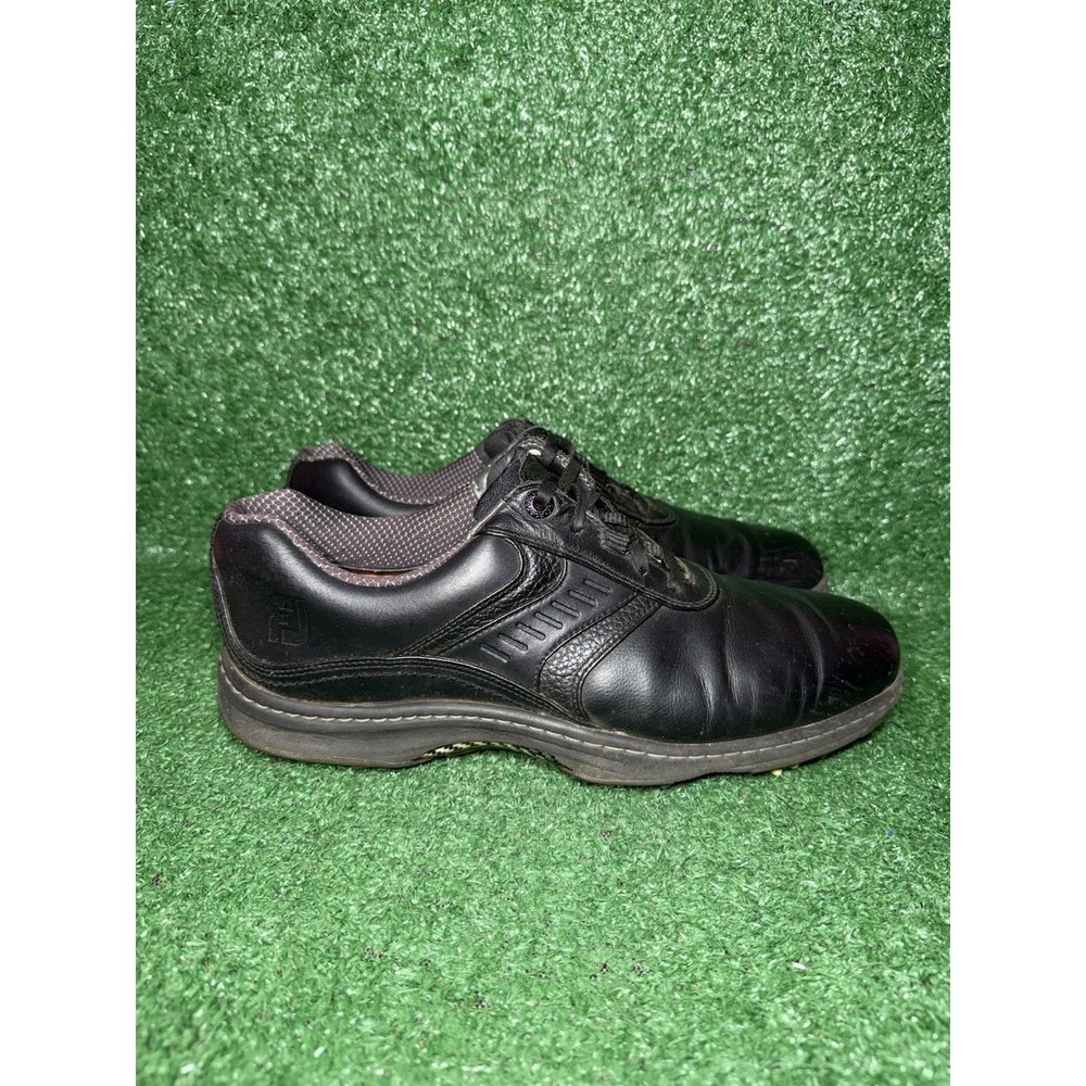 Footjoy Men Size 11 M Black Leather Waterproof Contour Golf Shoes Sport Sneakers